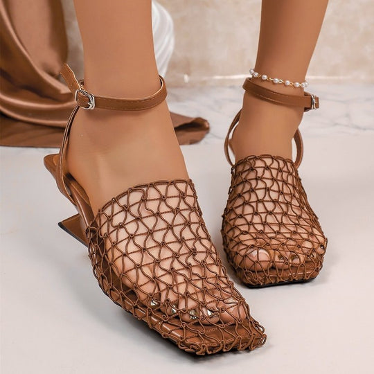 Damen geflochtene Sling-Sandalen EB