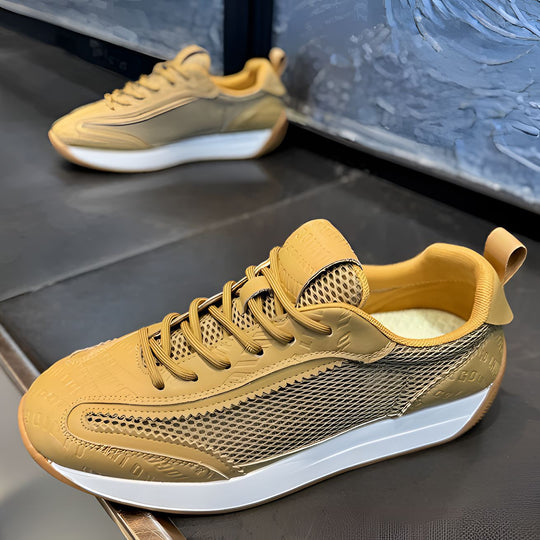 Damen Sportliche und modische Sneakers mit atmungsaktiver Oberflächenstruktur EB