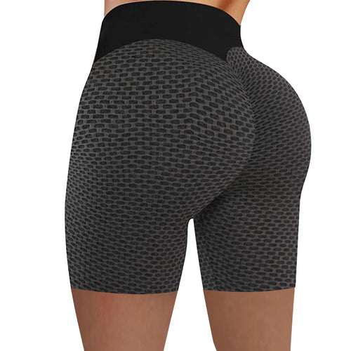 Damen sportliche Kompressionsshorts mit hohem Bund und atmungsaktivem Material EB