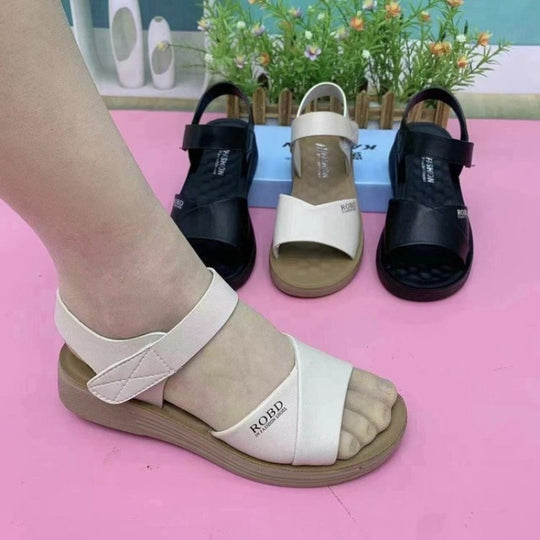 Damen Komfortable Sandalen mit breitem Riemen-Design EB