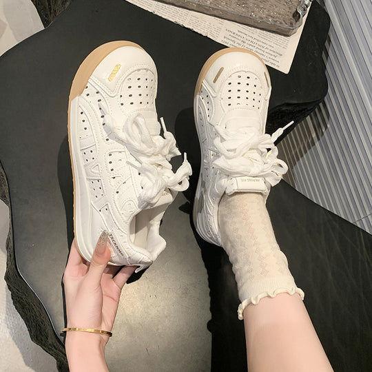 Damen Bequeme Freizeitsneaker mit atmungsaktiver Oberflächenstruktur und flexibler Sohle EB