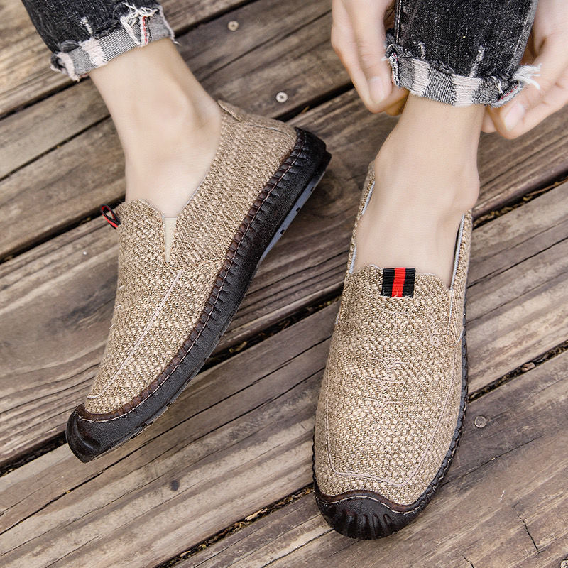 Damen Bequeme Slip-On Schuhe aus hochwertigem Naturmaterial EB