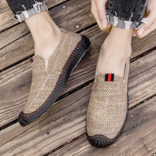 Damen Bequeme Slip-On Schuhe aus hochwertigem Naturmaterial EB