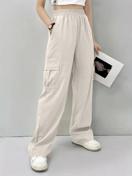 Damen Cargo-Hose mit elastischem Bund und praktischen Seitentaschen EB