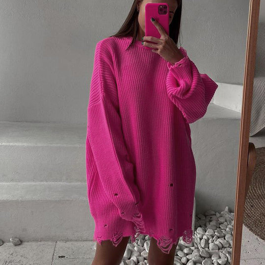 Damen Oversized Strickkleid EB