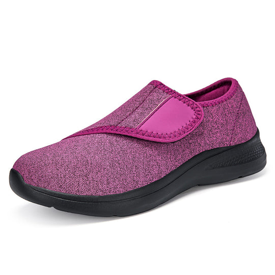 Damen Bequeme Slip-On Fitnessschuhe mit verstellbarem Klettverschluss EB
