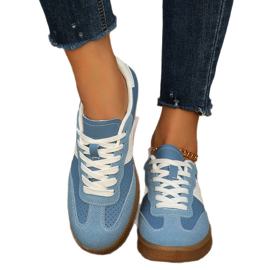 Damen Modische Freizeitsneaker mit perforiertem Obermaterial und rutschfester Laufsohle EB