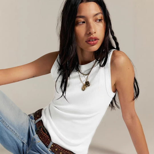 Damen Langarm-Top aus atmungsaktivem Material mit Rundhalsausschnitt EB