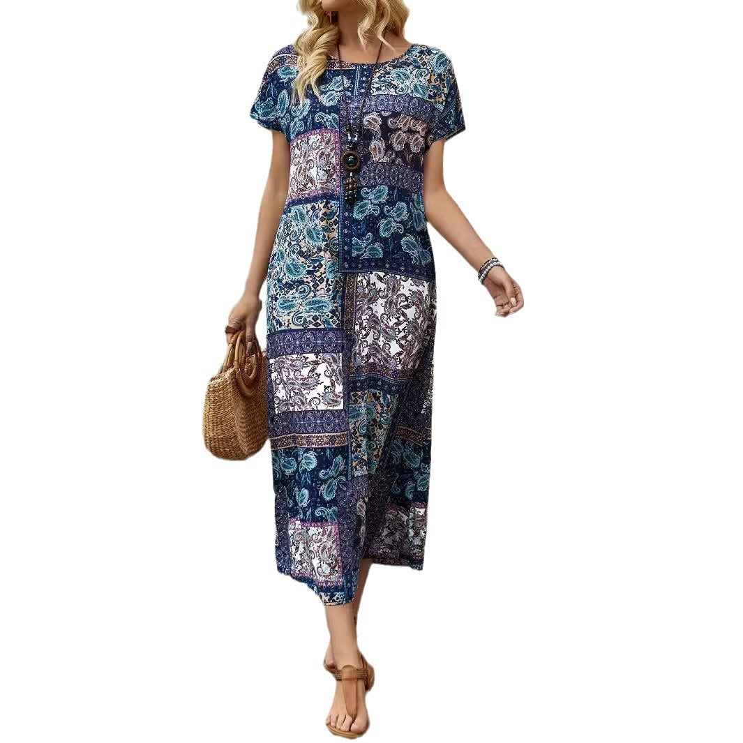 Damen Maxikleid mit Paisleymuster EB