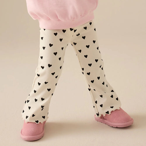 Mädchen Leggings mit herzförmigem Muster EB