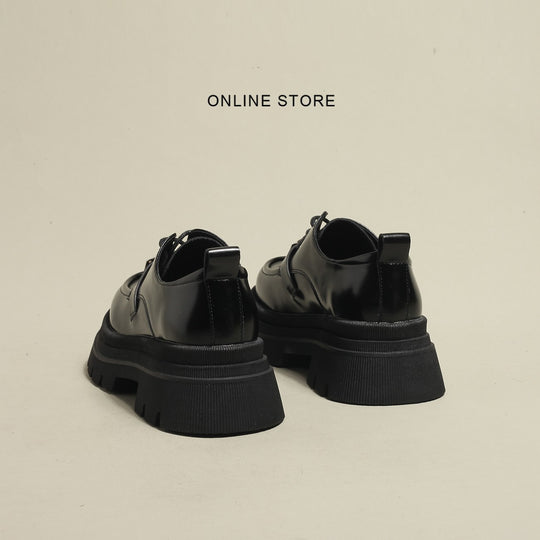 Damen modische Schnürschuhe mit glänzenden Akzenten und rutschfester Sohle EB