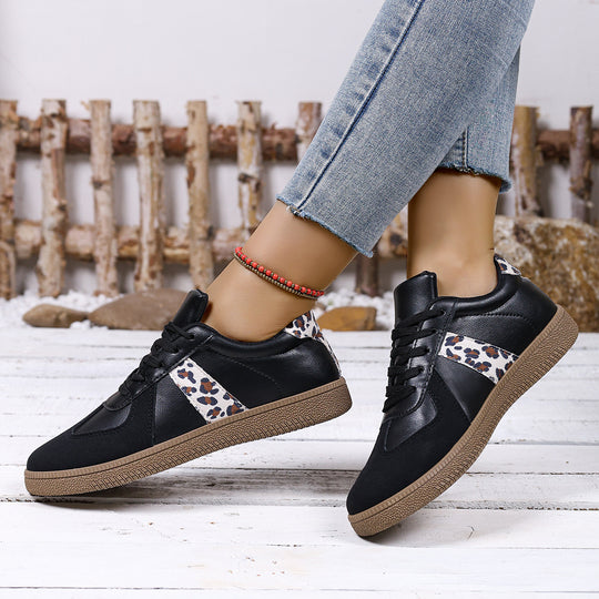 Damen Sneakers im modischen Leo-Design mit bequemer Sohle EB