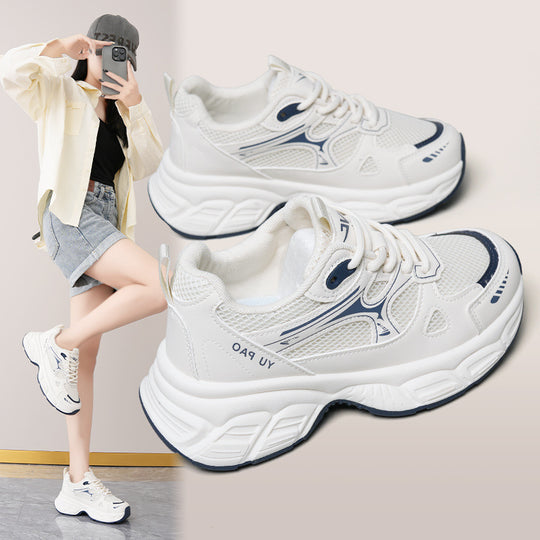 Damen Sportliche Laufschuhe mit atmungsaktivem Mesh-Obermaterial und stoßdämpfender Sohle EB