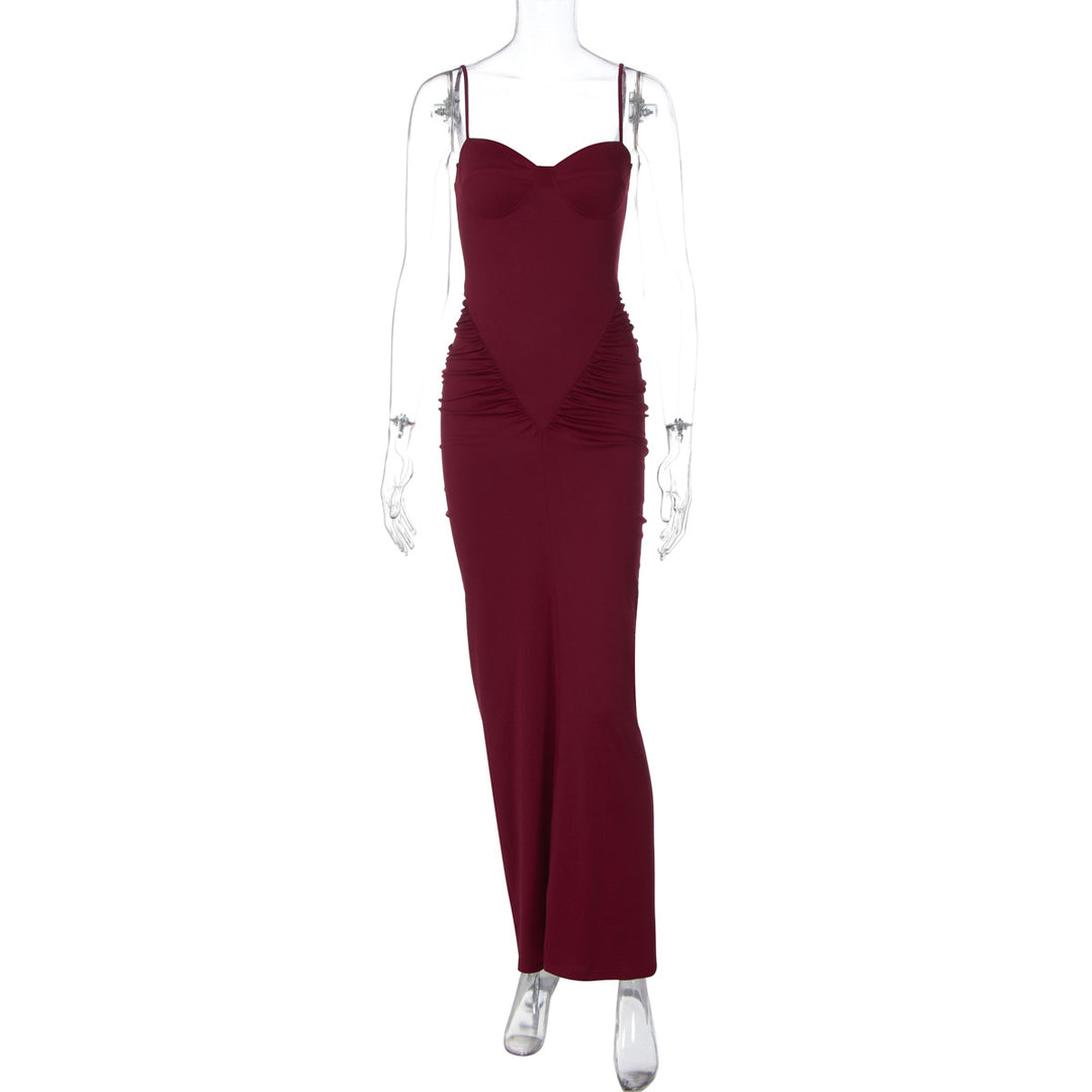 Damen Maxikleid mit Raffungen EB