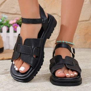 Damen Komfortable Sandalen mit modischem Riemendesign EB