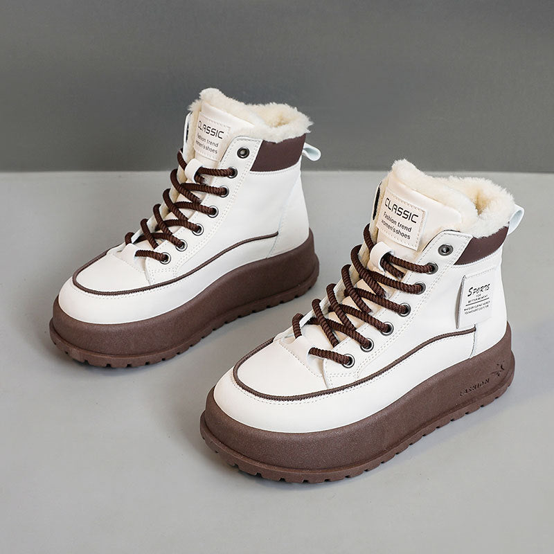 Damen Winter Boots mit dickem Fleece-Futter und rutschfester Sohle EB