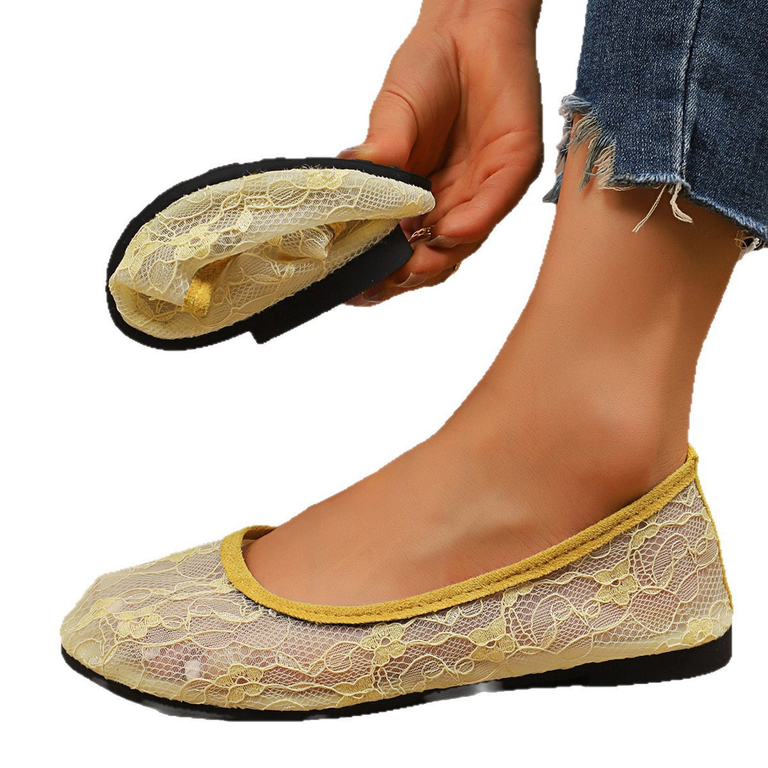 Damen Ballerinas aus feiner Spitze EB