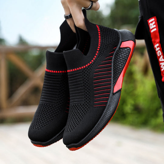 Damen Atmungsaktive Slip-On Sportschuhe mit flexibler Sohle EB