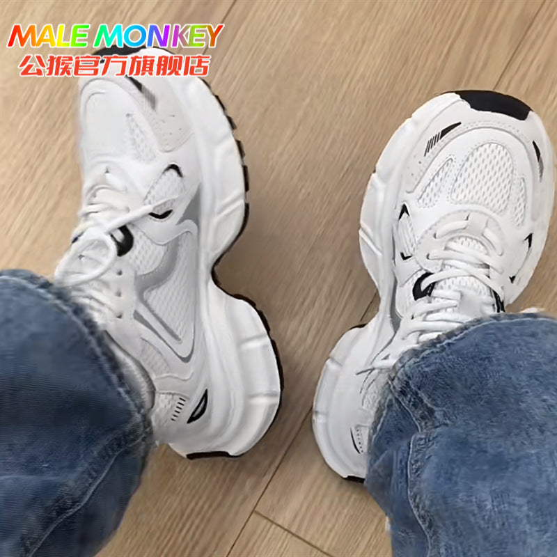 Damen moderne Sport Sneakers mit atmungsaktiver Oberflächenstruktur und stoßdämpfender Sohle EB
