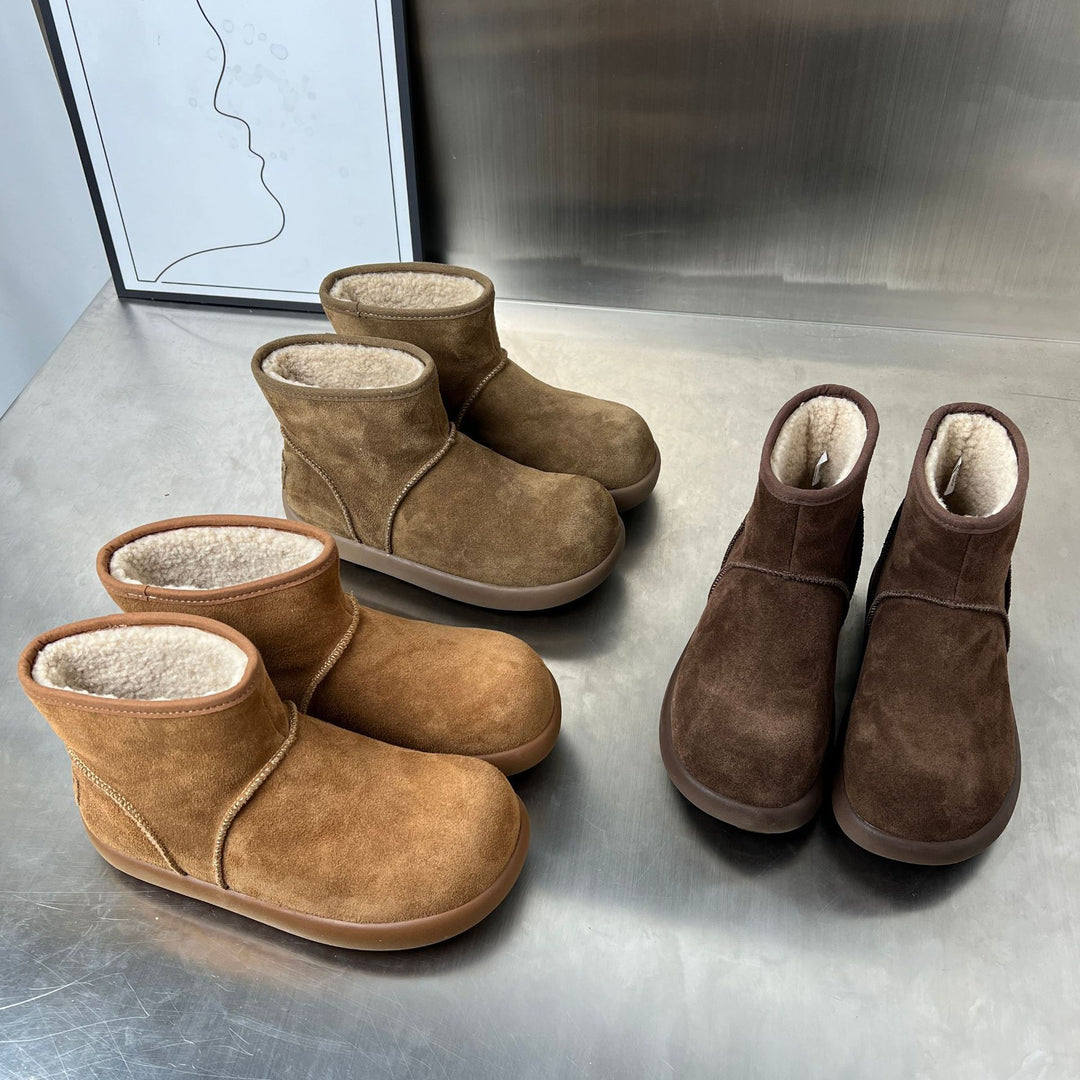 Damen Gemütliche Winterstiefel aus hochwertigem Wildleder mit warmem Innenfutter EB