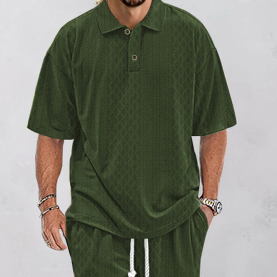 Herren Polohemd mit strukturiertem Design und bequemer Passform EB
