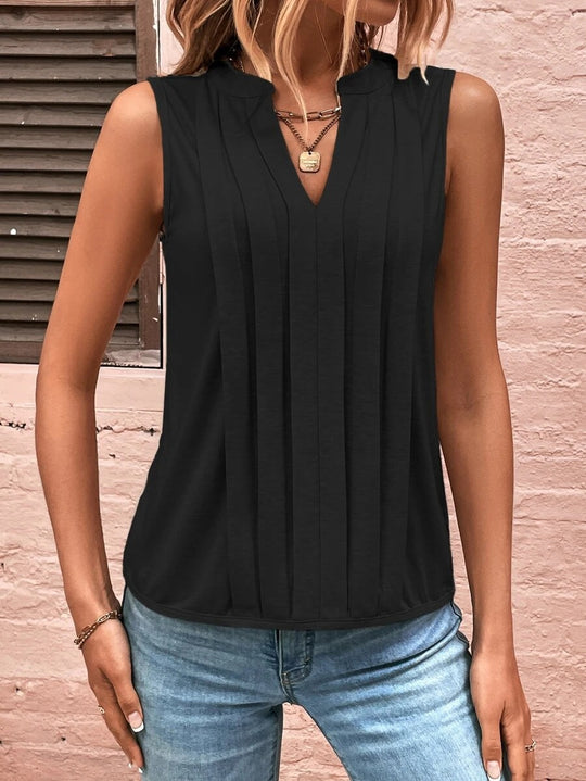 Damen elegante ärmellose Bluse EB