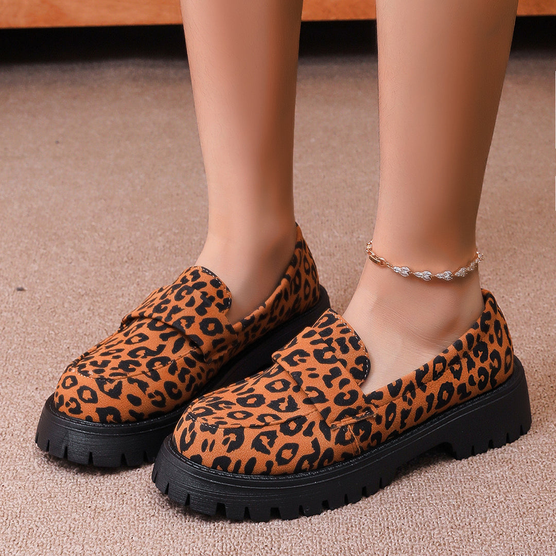 Damen Bequeme Slip-Ons mit animalischem Design EB