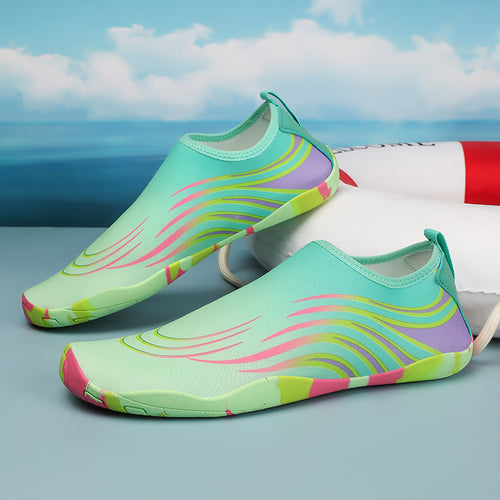 Damen flexible Aquaschuhe mit rutschfester Sohle und elastischem Schnürsystem EB