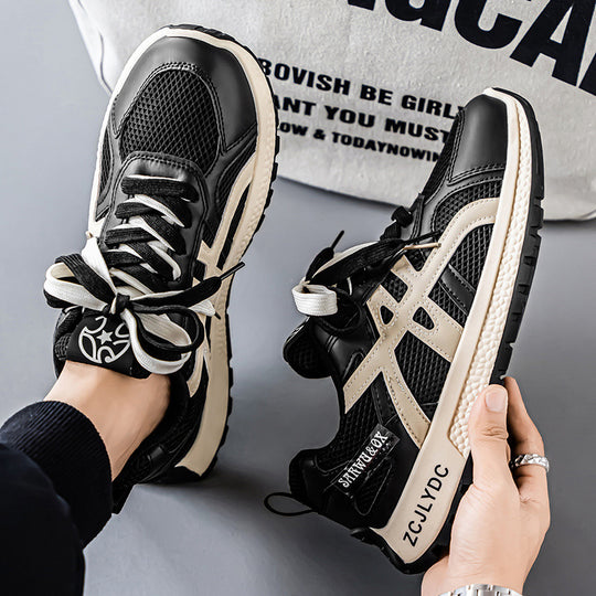 Damen sportliche Lauf-Sneaker mit atmungsaktiver Mesh-Oberfläche und stoßdämpfender Sohle EB