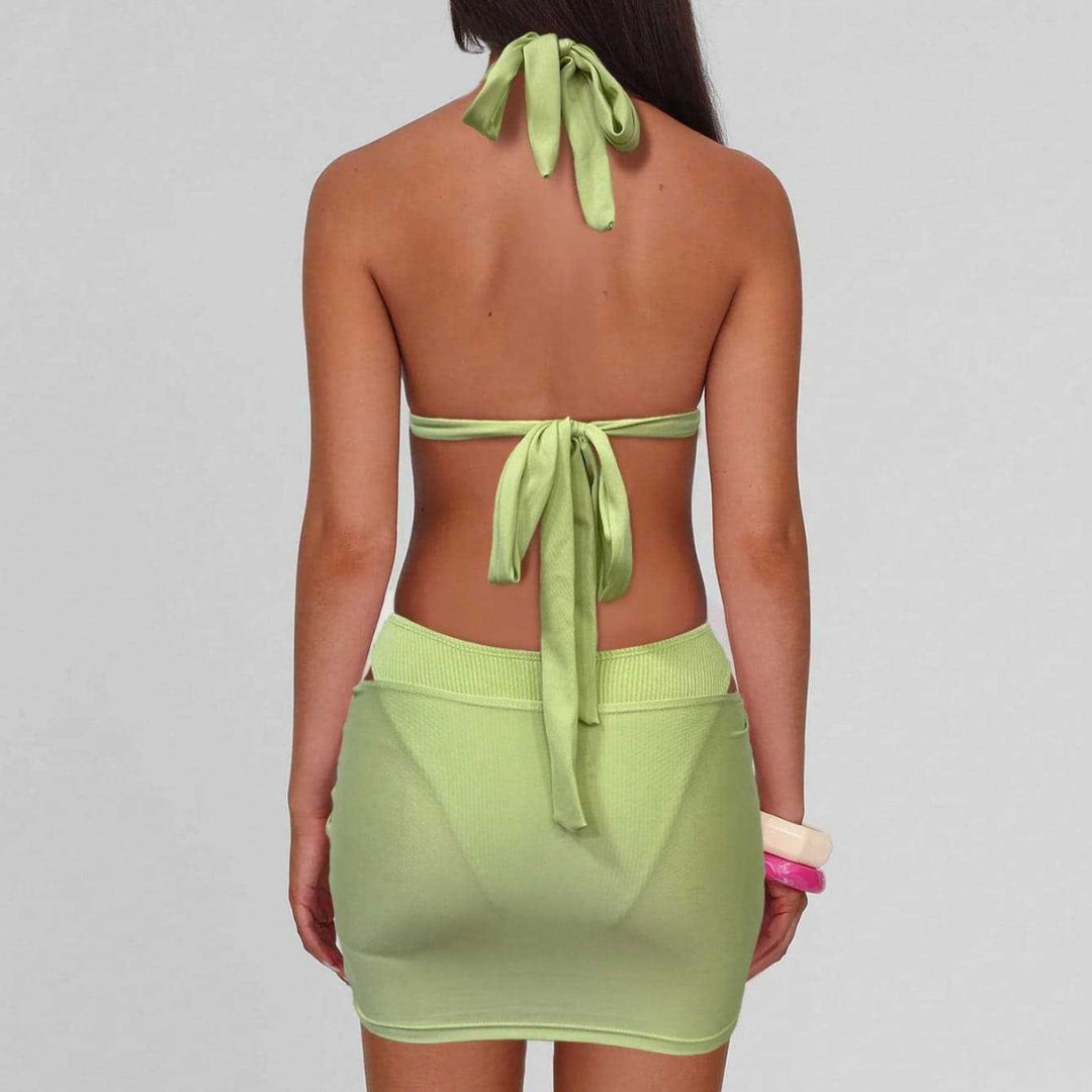 Damen Bandeau-Bikini mit Raffung und Ring-Detail EB