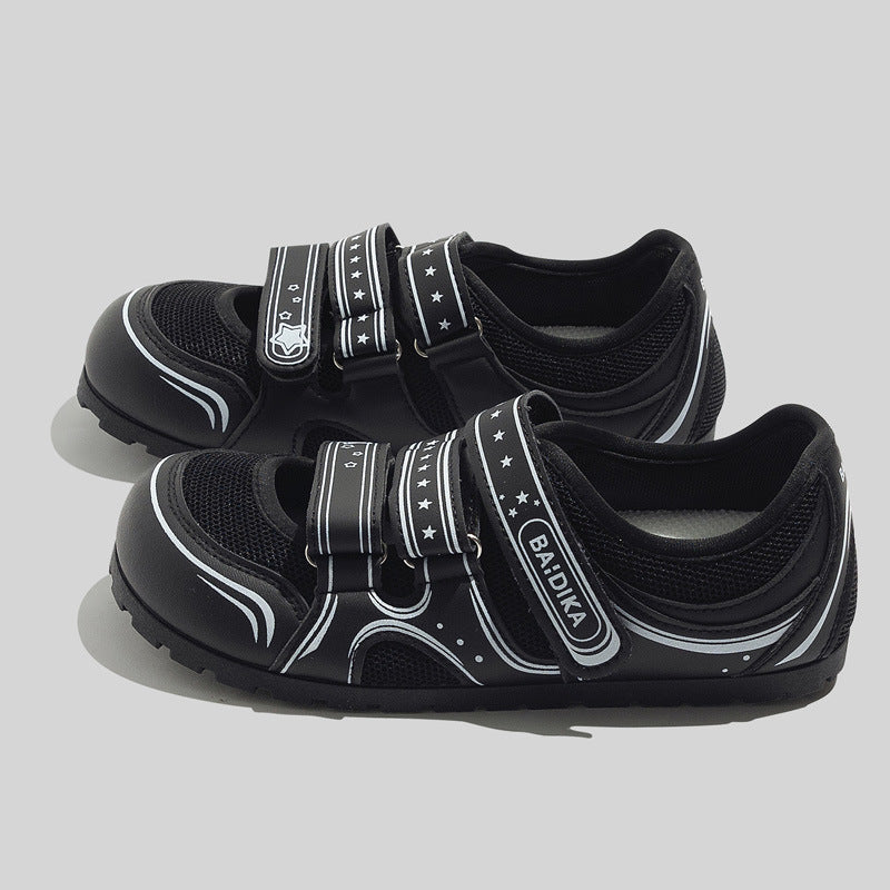 Damen Sportliche Riemensandalen mit atmungsaktiver Mesh-Oberfläche und rutschfester Sohle EB