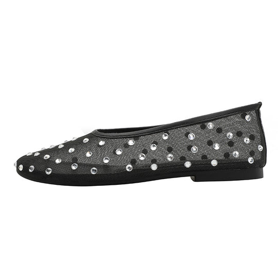 Damen Ballerinas mit modischem Strassdesign EB