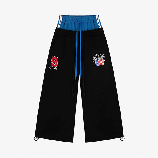 Damen Modische Sweathose mit weitem Schnitt und Sportstreifen EB