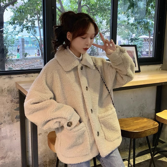 EB | Stylische Jacke Im Teddy-Design