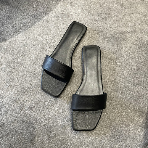 Damen Modische flache Sandalen mit komfortablem Riemendesign EB