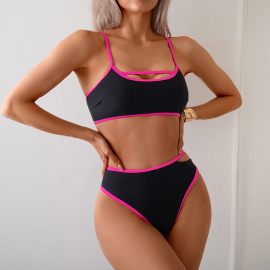 Damen Sportlicher Bikini mit einzigartige Cut-out-Details EB