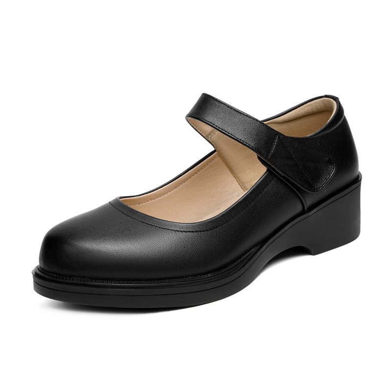 Damen Komfortable Ballerinas mit ergonomischem Fußbett und stabilem Blockabsatz EB