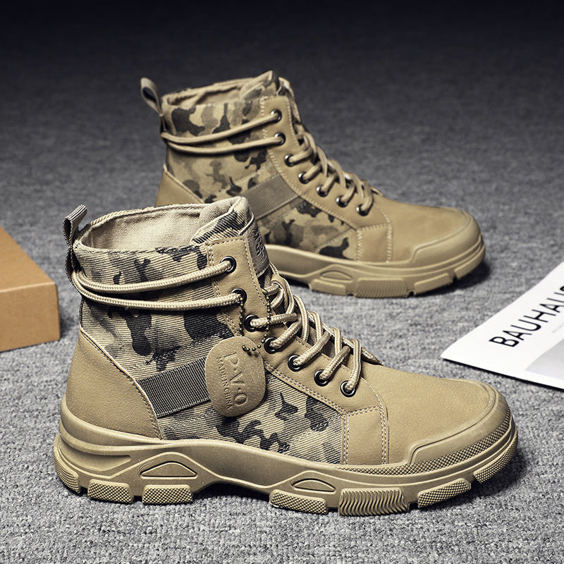 Damen Hohe Sneaker im modernen Camouflage-Stil mit robustem Sohlenprofil EB