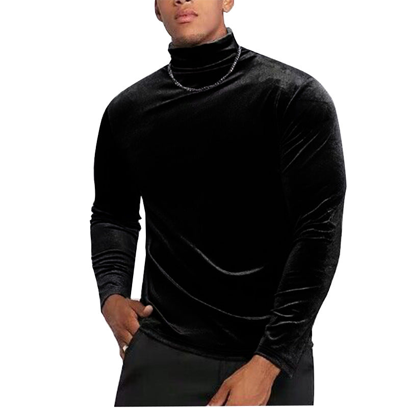 Damen Elegantes Rollkragenoberteil aus hochwertigem Samt EB