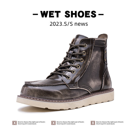 Damen Modische Arbeitsstiefel mit strapazierfähigem Obermaterial und rutschfester Sohle EB
