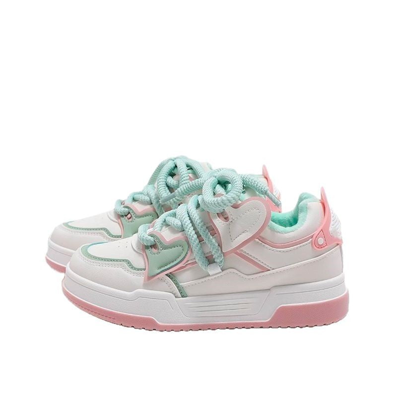 Damen Sportliche Sneakers mit verstellbarem Schnürsystem und farbenfrohen Akzenten EB