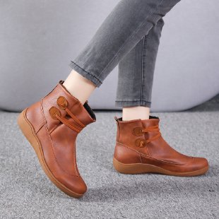 Damen Modische Winterstiefeletten mit praktischer Schnürung und rutschfester Sohle EB