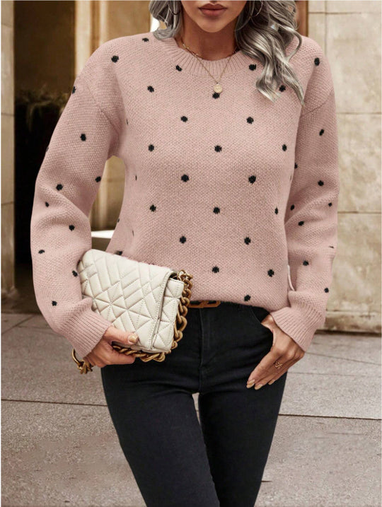 Damen modischer Pullover mit punktuellem Design EB