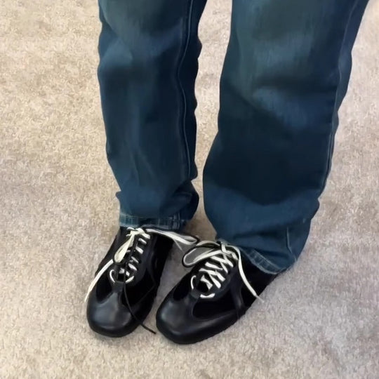 Damen modische Sportliche Sneaker mit atmungsaktiver Oberfläche und rutschfester Sohle EB