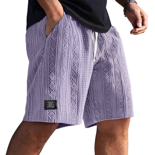 Herren Stilvolle Freizeithosen im lässigen Strickdesign EB