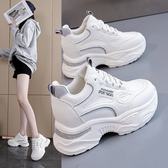Damen Sportliche Sneakers mit Cushioned Dämpfung und rutschfester Sohle EB