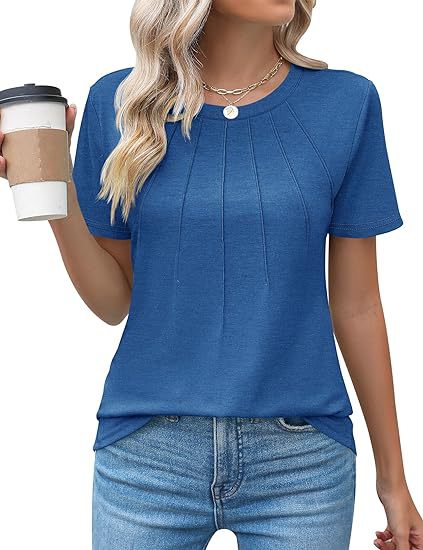 EB | Plissee-T-Shirt mit Rundhalsausschnitt