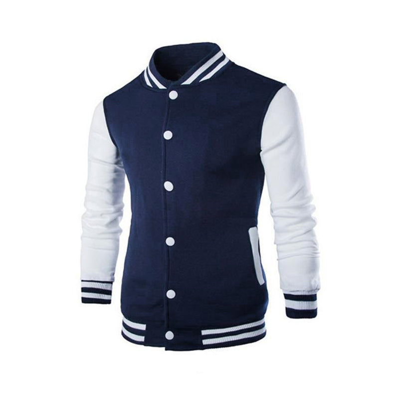 Herren Varsity-Jacke mit kontrastierenden Ärmeln und sportlichem Design EB