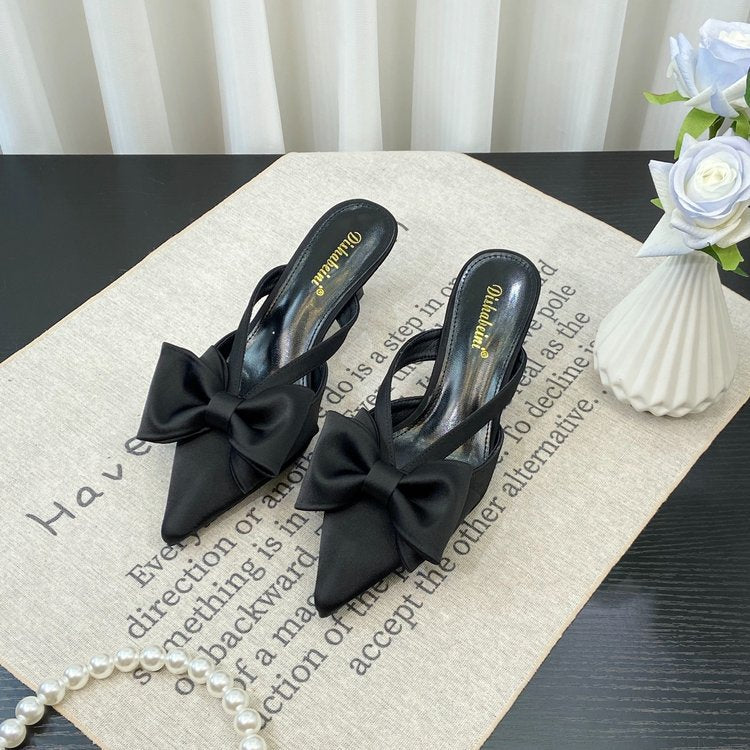Damen Slingback-Ballerinas mit dekorativem Schleifenakzent EB