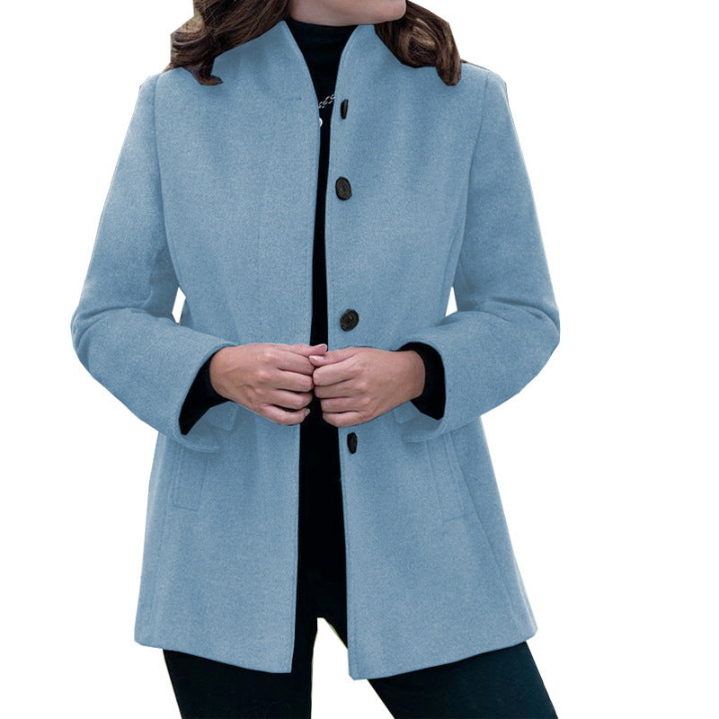 Damen Wollmantel mit schmalem Schnitt EB